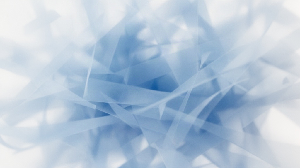Composição abstrata e desfocada em tons de azul, evocando a sensação de sobrecarga visual e ruído cognitivo.