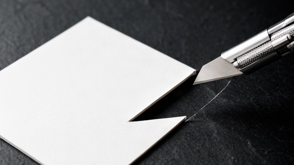 Papel branco sendo cortado com um segmento removido simbolizando redução de renda