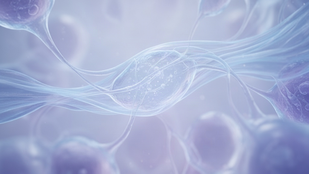 Visualização abstrata da circulação de fluidos em sistemas biológicos, simbolizando o processo de limpeza cerebral durante o sono.